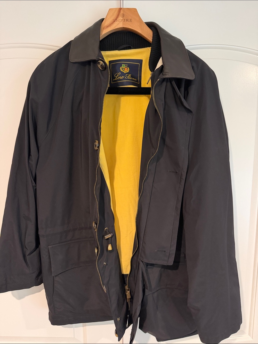 Loro Piana Men’s Black Vintage Horsey Jacket - 1992 Olympics